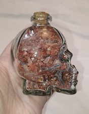 Large glass skull - bottle, with