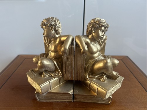 Gold cherub hollywood regency - cherub,
