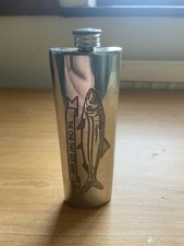 Vintage Wentworth Pewter Fishing Themed Hip Flask  "The One That Got Away"