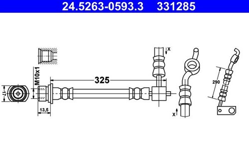 Brake hose for toyota yaris - toyota,