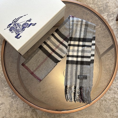 Burberry lambswool check scarf - lambswool,