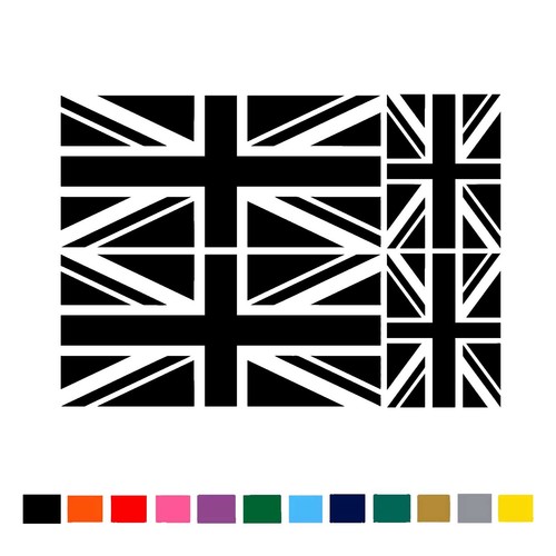 Union jack flag sticker - x,
