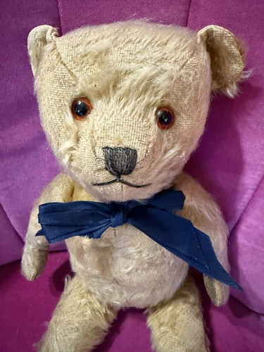 Vintage bear part straw filled - vintage,