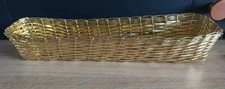 Woven Gold Bread Basket appears vintage retro 32cm by 8cm baguette garlic bread