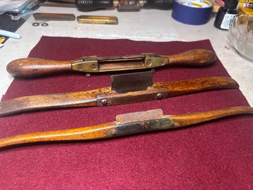 Antique wooden spoke shaves - wooden,