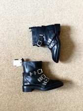 Zara Black Leather Lined Biker