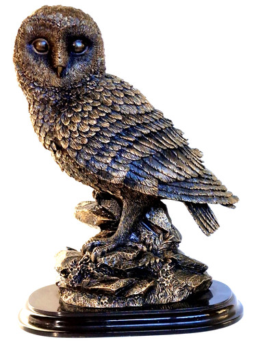 Large bronze effect - effect, owl