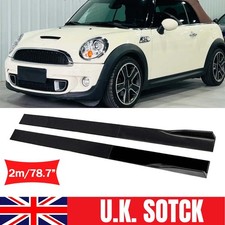 2m Black Side Skirts Extension Rocker Panel For Mini Cooper S R53 R55 R56 F56 #F
