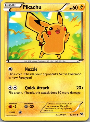 146 pikachu common - pikachu, xy