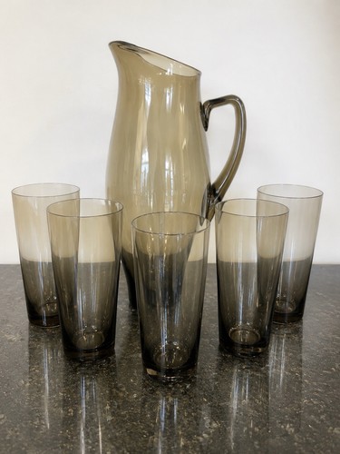 Mid century smoked - mid, glass