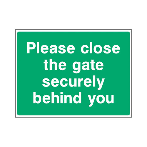 Please close the gate securely - please,