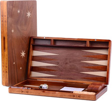 Wooden Inlaid Backgammon Set