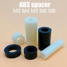 50pcs M3-M8 Nylon ABS Non-Threaded Round Standoff Spacer Hollow Washer for PCB