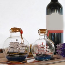Ship Wishing Bottle Glass