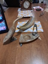 Vintage horn ashtray pipe