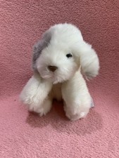 Russ Berrie BINKY Plush Puppy Dog Grey/White Sheepdog ~14cm Seated~ Lovely Cond