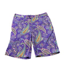 Loudmouth Gold Purple Paisley AOP Cotton Men’s Golf Short Size 38