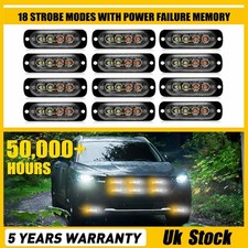 12x led amber white grill - 12x,