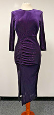 Zara Black & Purple Ruched