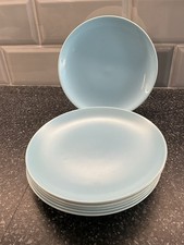 Poole Twintone - C104 Sky Blue & Dove Grey - 6 x 18 cm Side / Tea Plates