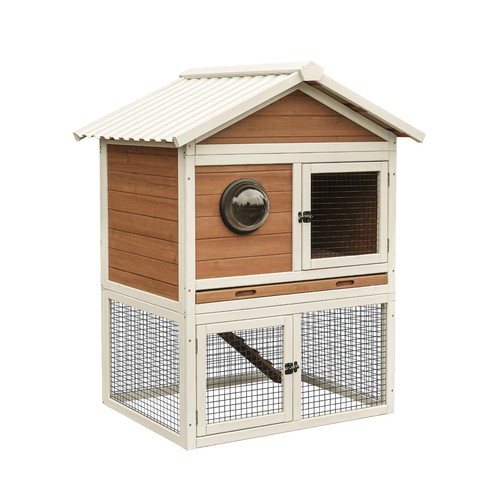 Premium wooden rabbit hutch - premium,