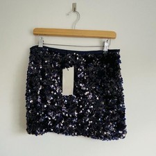 Zara Navy Blue Sequinned Mini