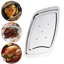 Performance Stainless Steel Carving Tray With 5 Spikes Hold Meat Dishwasher Safe