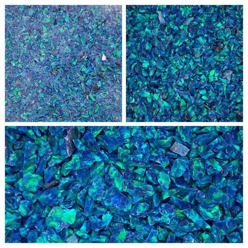 Crushed opal peacock blue - crushed, blue/