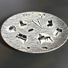 Ridgway Homemaker Collectable Oval Sandwich Platter 30×22cm Enid Seeney England