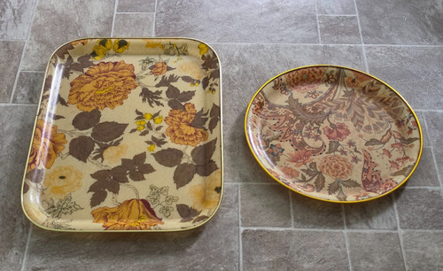 Vintage pair trays - vintage, of