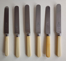 6 Vintage Faux Bone Handle