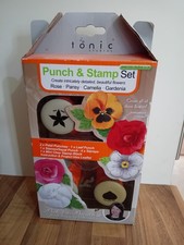 Tonic Studio Punch and Stamp Set Rose Pansy Cameila & Gardenia Brand New