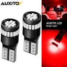 T10 168 192 194 175 2825 2821 Pure Red LED Inner Tail Light Bulb Super Bright 2X