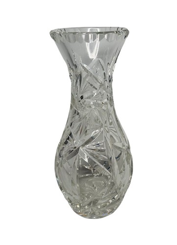New lead crystal flower vase - new,