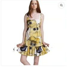Anthropologie Yellow Floral