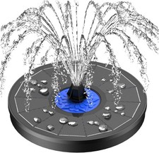 Solar Powered Fountain 3.5W Bird Bath Pond Pool Garden Home Decor Black NEW