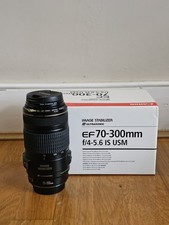 Mint Condition Canon EF 70-300mm F/4-5.6 IS USM Lens + UV Filter