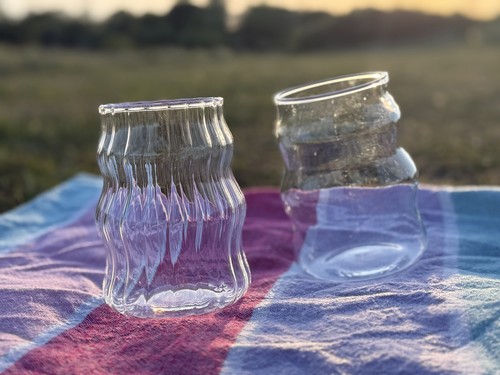 Ribbed wavy glass - glass, (