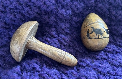 Vintage wooden sewing darning - vintage,