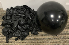 Job Lot 150 Black Coloured Balloons