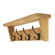 Solid oak coat - coat, shelf