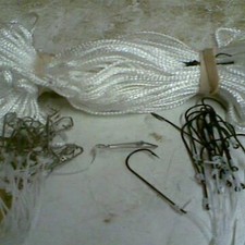 LONGLINE 100FT HANDMADE NEW & UNUSED -15 x 5/0 hooks FISHING BASS COD PLAICE new