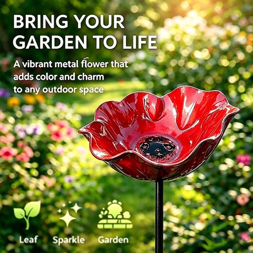 Handmade metal flower garden - metal,