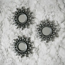 3pc Sunburst Wall Mirrors Set