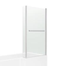 Shower Screen Over Bath Door L Shape Reversible Glass & Rail 1400 x 805mm Panel