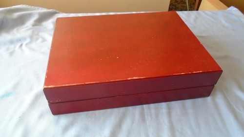 Mahogany cutlery box - cutlery, wood