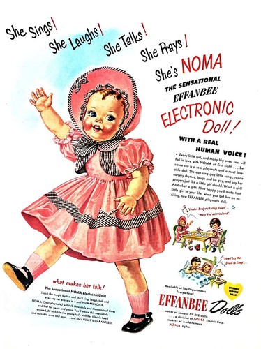 1950 creepy toy doll - doll, genuine