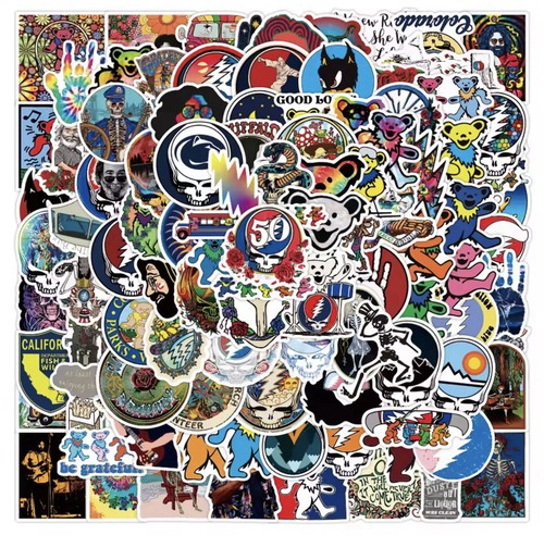 Grateful rock band stickers - rock,