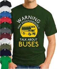 MAY SPONTANEOUSLY TALK ABOUT BUSES T-SHIRT   Funny Slogan Hobbies Transport Top