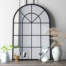 Large Iron Arch Mirrors Window